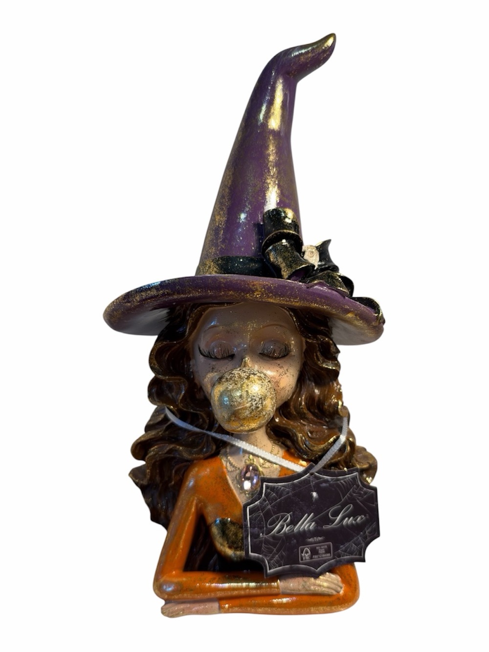 Viral Bella Lux Halloween Figurine Blowing a Bubble - NWT **